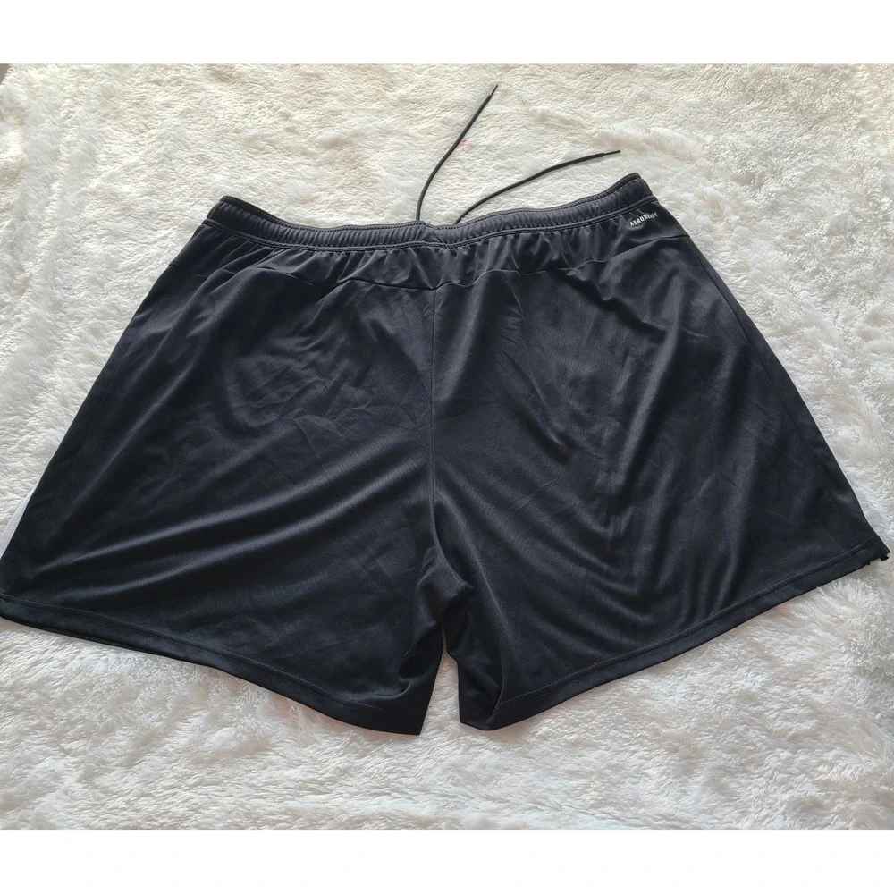 Adidas Mens Aeroready 3 Stripe Athletic Shorts Black 3XL Regular Fit